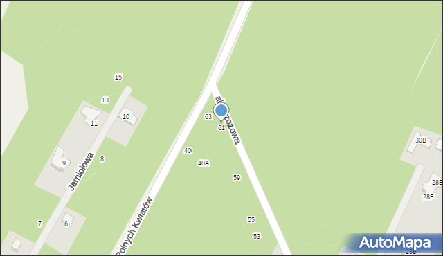 Opypy, Aleja Brzozowa, 61, mapa Opypy