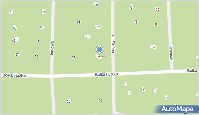 Osiedle Wilga, Aleja Słońca, 74, mapa Osiedle Wilga