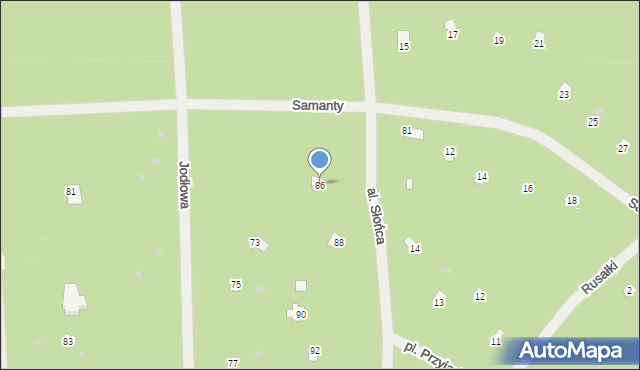 Osiedle Wilga, Aleja Słońca, 86, mapa Osiedle Wilga