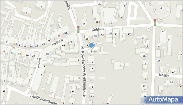 Ostrów Wielkopolski, Aleja Powstańców Wielkopolskich, 1, mapa Ostrów Wielkopolski