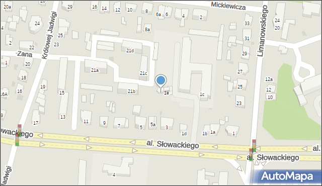Ostrów Wielkopolski, Aleja Słowackiego Juliusza, 1f, mapa Ostrów Wielkopolski