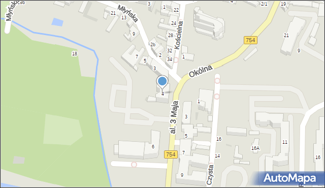Ostrowiec Świętokrzyski, Aleja 3 Maja, 4, mapa Ostrowiec Świętokrzyski