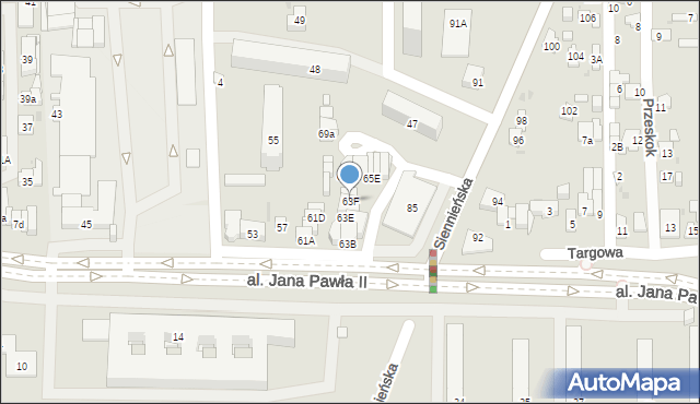 Ostrowiec Świętokrzyski, Aleja Jana Pawła II, 63F, mapa Ostrowiec Świętokrzyski