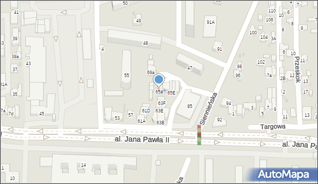 Ostrowiec Świętokrzyski, Aleja Jana Pawła II, 65a, mapa Ostrowiec Świętokrzyski