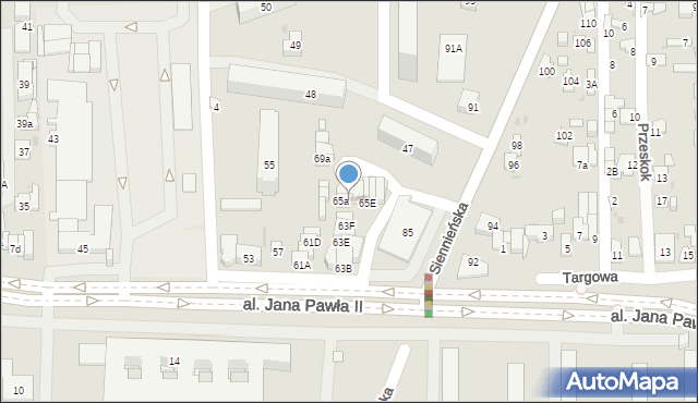 Ostrowiec Świętokrzyski, Aleja Jana Pawła II, 65b, mapa Ostrowiec Świętokrzyski