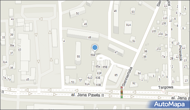 Ostrowiec Świętokrzyski, Aleja Jana Pawła II, 69b, mapa Ostrowiec Świętokrzyski