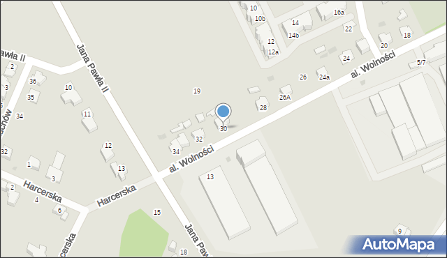 Ostrzeszów, Aleja Wolności, 30, mapa Ostrzeszów