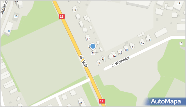 Ostrzeszów, Altera Franciszka, gen., 21, mapa Ostrzeszów