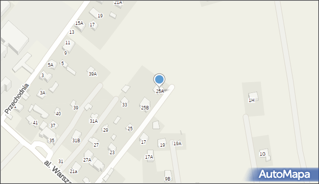 Panieńszczyzna, Aleja Warszawska, 25A, mapa Panieńszczyzna