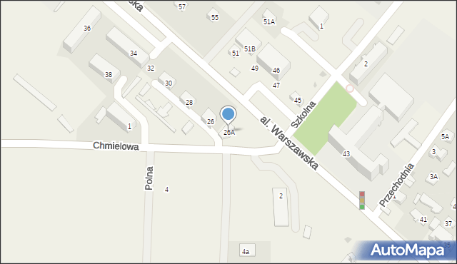 Panieńszczyzna, Aleja Warszawska, 26A, mapa Panieńszczyzna