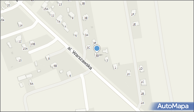 Panieńszczyzna, Aleja Warszawska, 3D, mapa Panieńszczyzna
