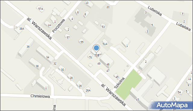 Panieńszczyzna, Aleja Warszawska, 51B, mapa Panieńszczyzna