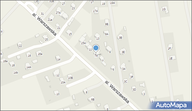 Panieńszczyzna, Aleja Warszawska, 7A, mapa Panieńszczyzna