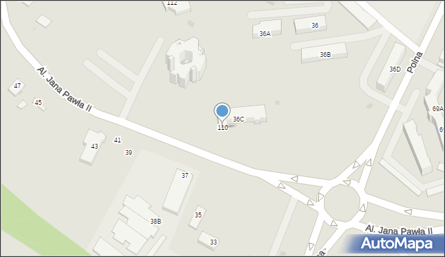 Parczew, Aleje Jana Pawła II, 110, mapa Parczew