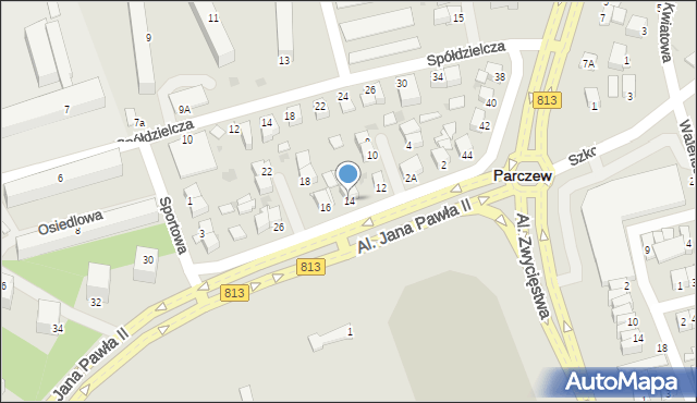 Parczew, Aleje Jana Pawła II, 14, mapa Parczew