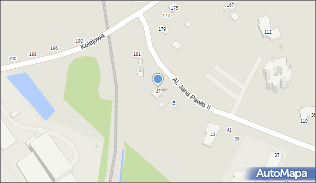 Parczew, Aleje Jana Pawła II, 47, mapa Parczew