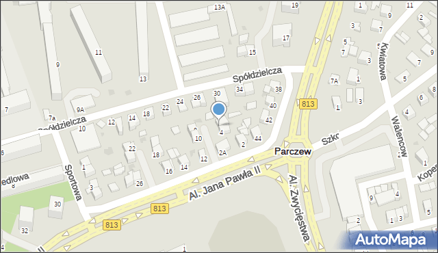Parczew, Aleje Jana Pawła II, 6, mapa Parczew