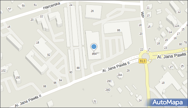 Parczew, Aleje Jana Pawła II, 86A, mapa Parczew