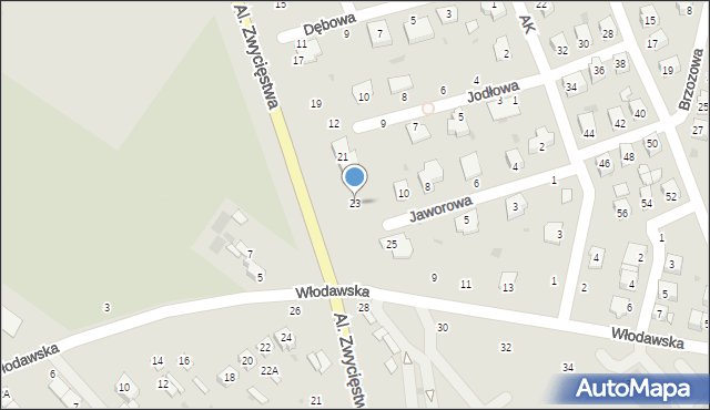 Parczew, Aleje Zwycięstwa, 23, mapa Parczew