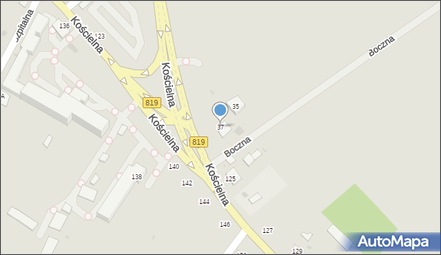 Parczew, Aleje Zwycięstwa, 37, mapa Parczew