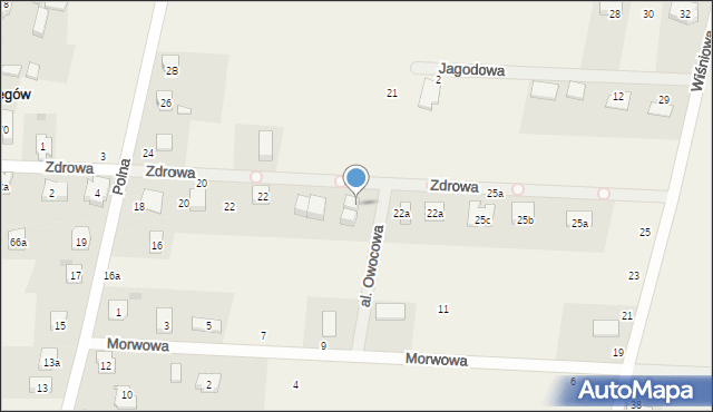 Pęgów, Aleja Owocowa, 11, mapa Pęgów