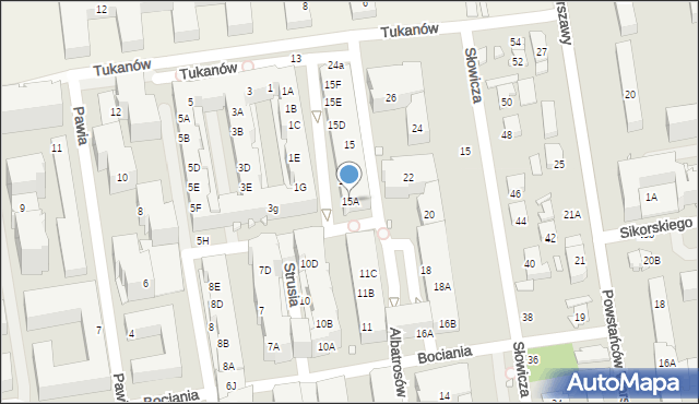 Piaseczno, Albatrosów, 15A, mapa Piaseczno