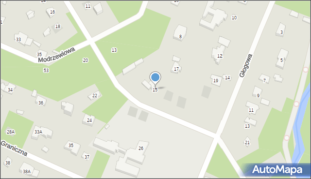 Piaseczno, Aleja Brzóz, 15, mapa Piaseczno