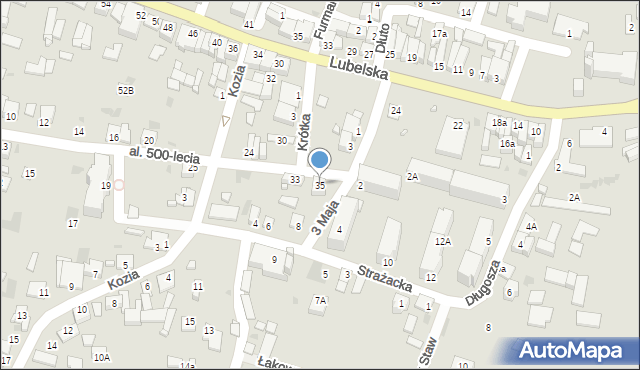 Piaski, Aleja 500-lecia, 35, mapa Piaski