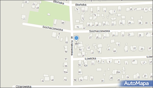 Piastów, Aleja Krakowska, 66C, mapa Piastów