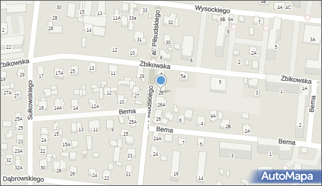 Piastów, Aleja Piłsudskiego Józefa, marsz., 28, mapa Piastów
