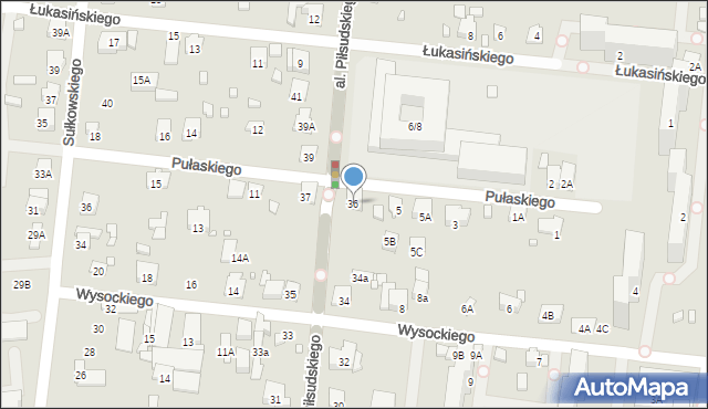 Piastów, Aleja Piłsudskiego Józefa, marsz., 36, mapa Piastów
