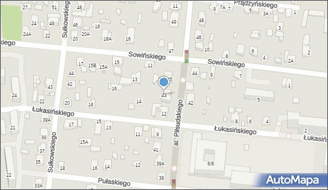 Piastów, Aleja Piłsudskiego Józefa, marsz., 43, mapa Piastów