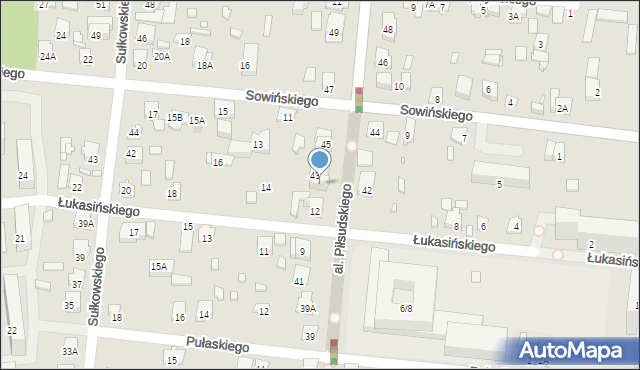Piastów, Aleja Piłsudskiego Józefa, marsz., 43A, mapa Piastów
