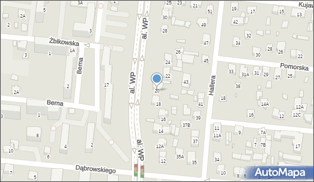 Piastów, Aleja Wojska Polskiego, 20, mapa Piastów