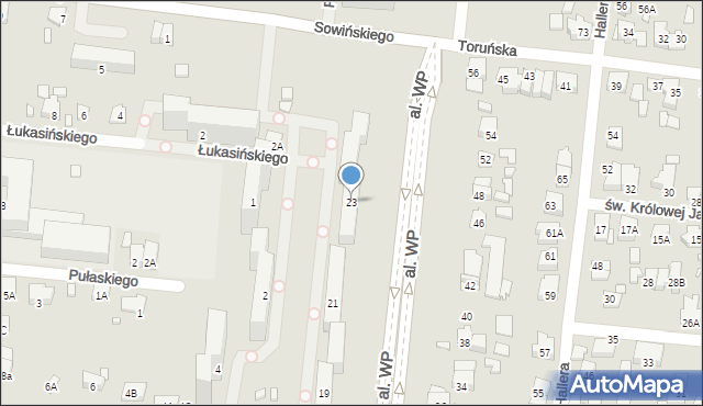 Piastów, Aleja Wojska Polskiego, 23, mapa Piastów