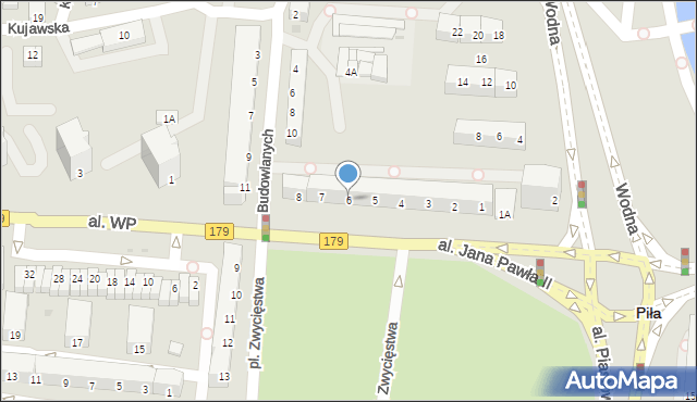 Piła, Aleja Jana Pawła II, 6, mapa Piły