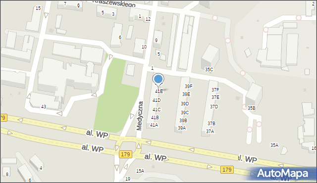 Piła, Aleja Wojska Polskiego, 41E, mapa Piły