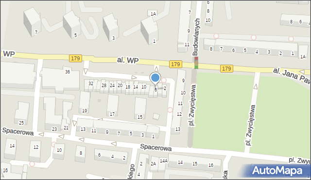Piła, Aleja Wojska Polskiego, 6, mapa Piły
