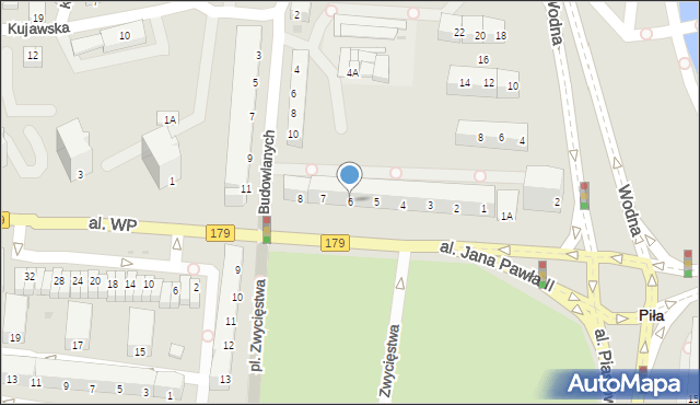 Piła, Aleje Jana Pawła II, 6, mapa Piły