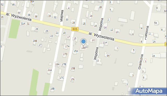 Pilawa, Aleja Wyzwolenia, 13A, mapa Pilawa