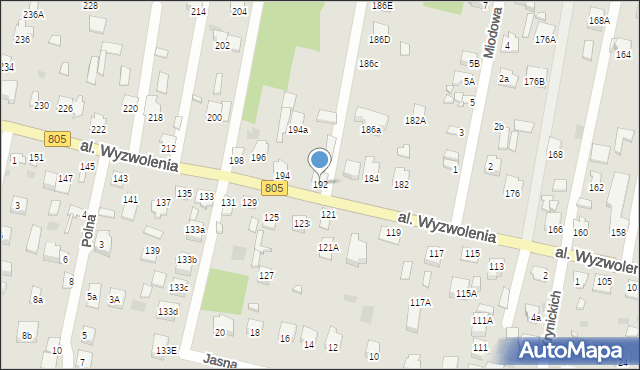 Pilawa, Aleja Wyzwolenia, 192, mapa Pilawa