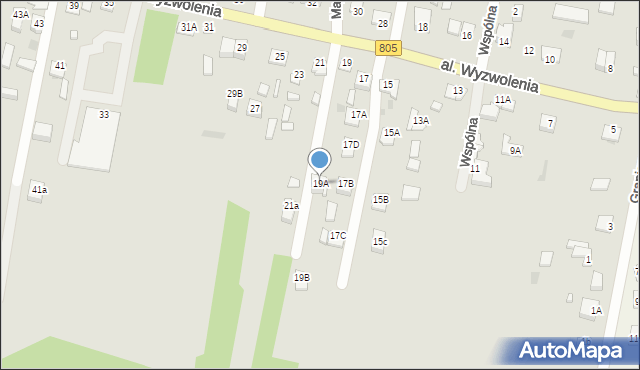 Pilawa, Aleja Wyzwolenia, 19A, mapa Pilawa