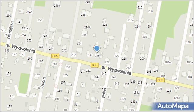 Pilawa, Aleja Wyzwolenia, 226, mapa Pilawa