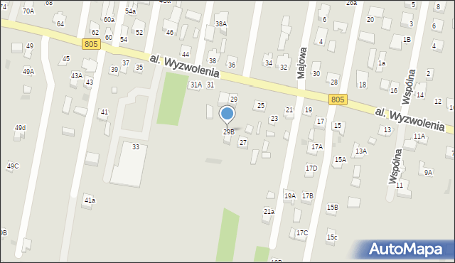 Pilawa, Aleja Wyzwolenia, 29B, mapa Pilawa