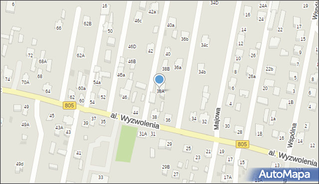 Pilawa, Aleja Wyzwolenia, 38A, mapa Pilawa