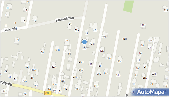 Pilawa, Aleja Wyzwolenia, 46c, mapa Pilawa