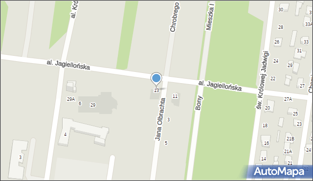 Pionki, Aleja Jagiellońska, 13, mapa Pionki