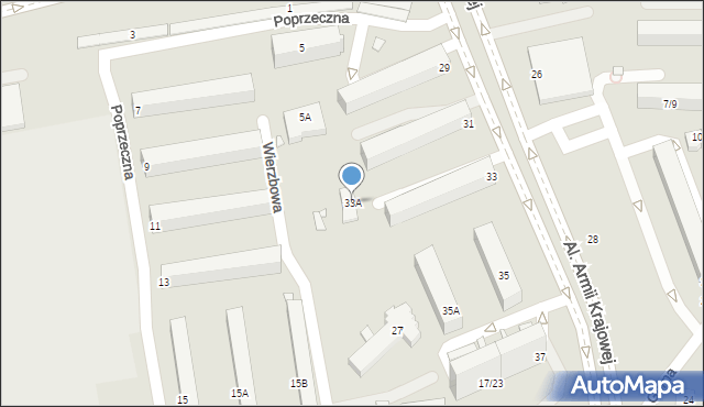 Piotrków Trybunalski, Al. Armii Krajowej, 33A, mapa Piotrków Trybunalski
