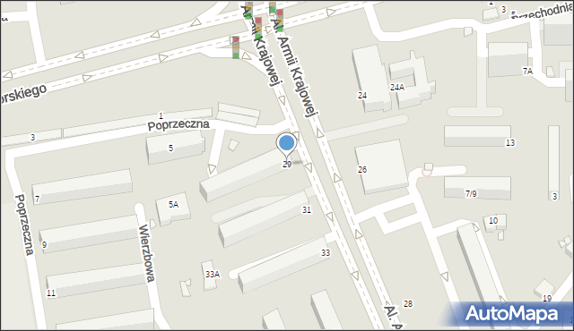 Piotrków Trybunalski, Aleja Armii Krajowej, 29, mapa Piotrków Trybunalski