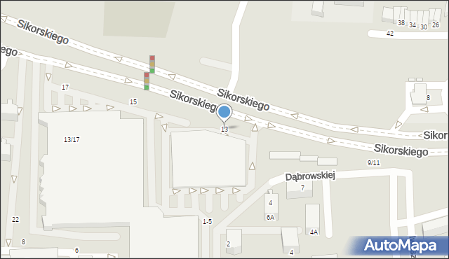 Piotrków Trybunalski, Aleje Sikorskiego Władysława, gen., 13, mapa Piotrków Trybunalski